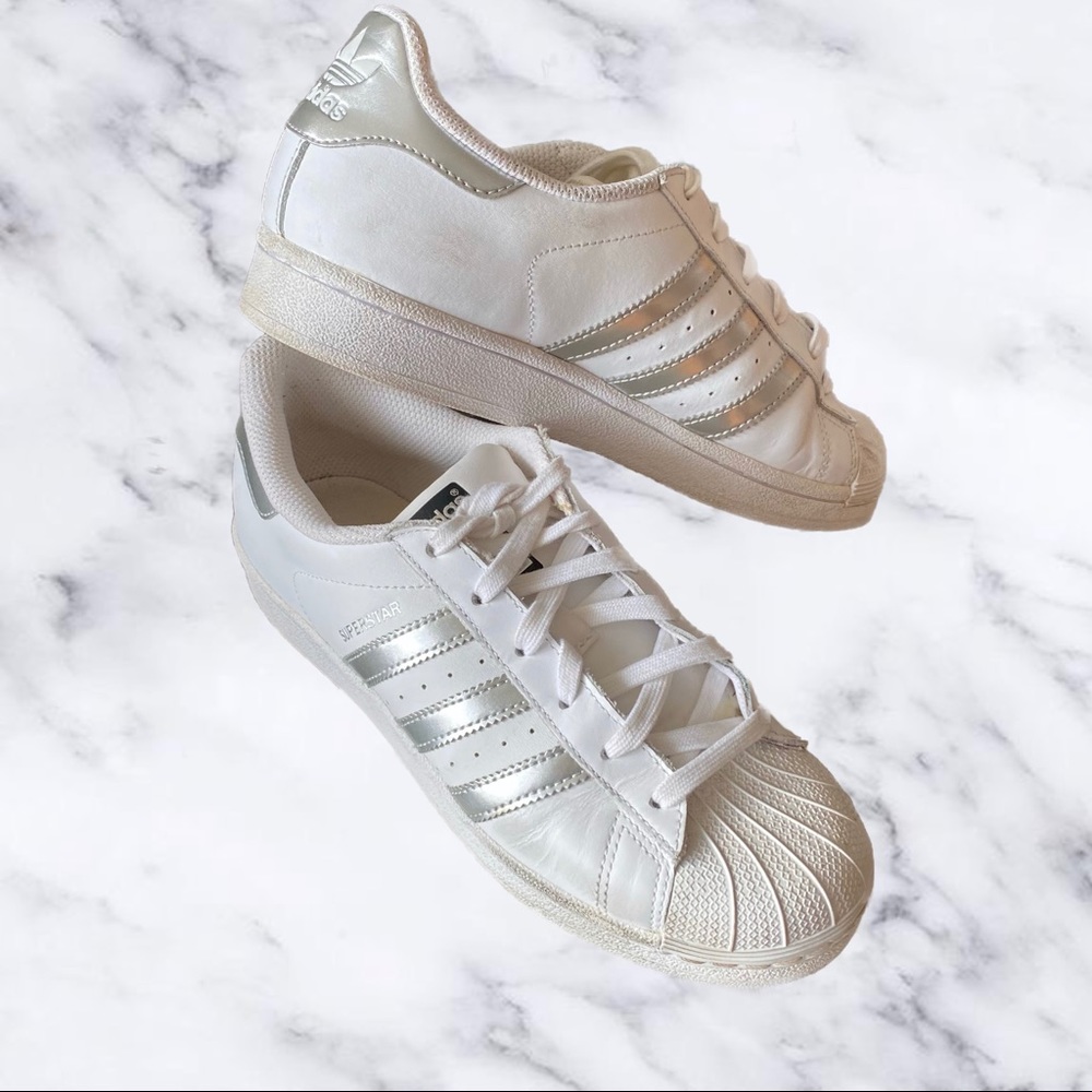 Adidas Women's Superstar White Metallic Silver